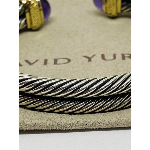 David Yurman Renaissance Double Cable Cabochon Amethyst & Green Onyx 14k 18K 925 - Picture 8 of 12